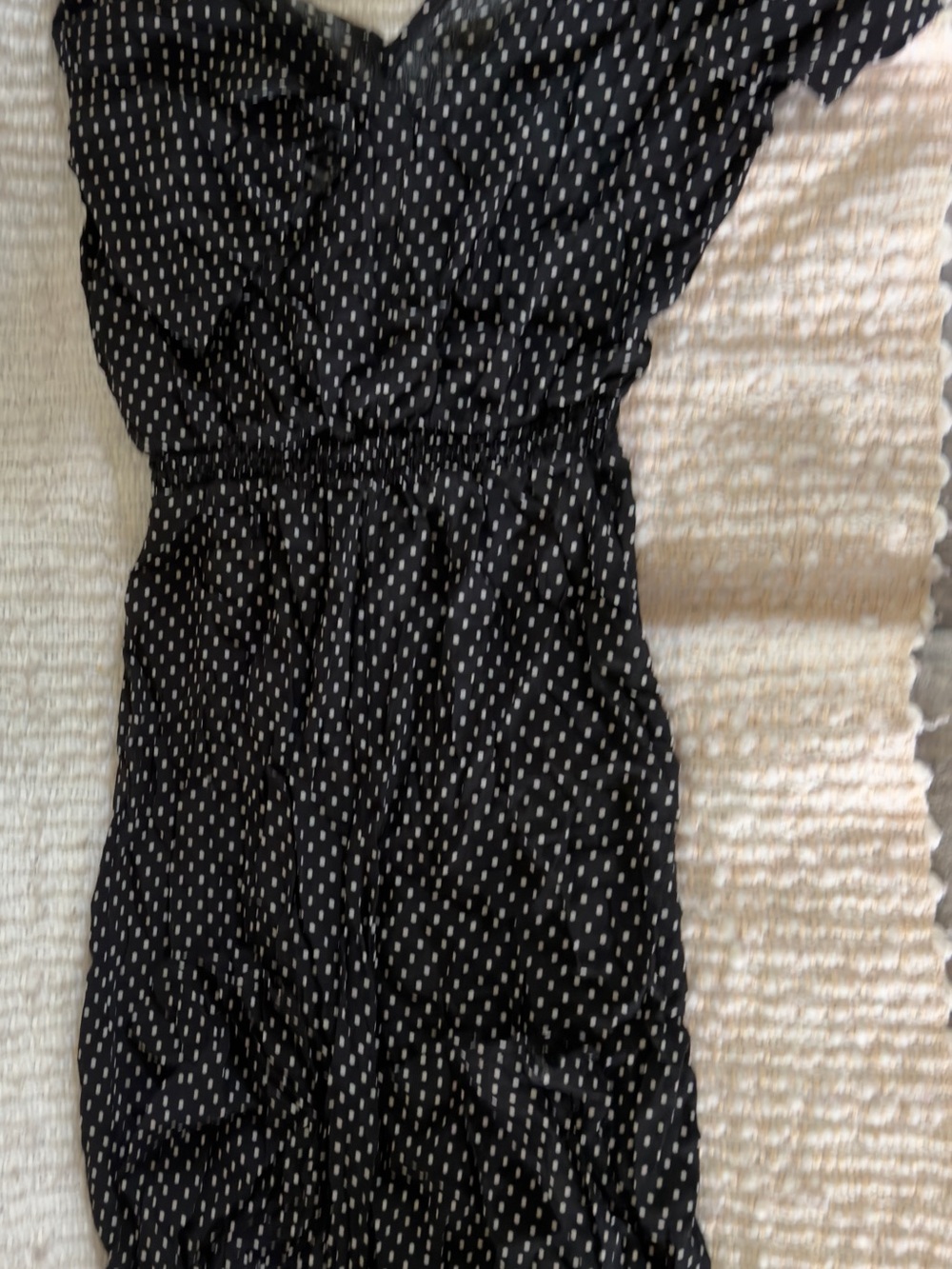 Black Polka Dot women jumpsuit - Elastic Waist